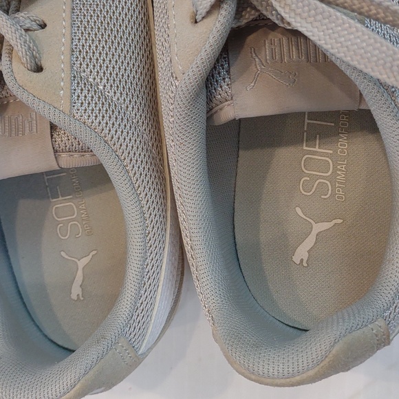 Puma Women's Bella Cream Lace Up Knit Suede Softfoam Casual Sneaker - Picture 10 of 12